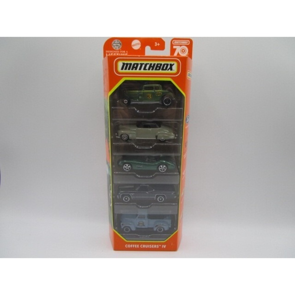 Matchbox 70 Years Coffee Cruisers IV 5 Pack 1:64 Diecast Car Ford Chevrolet